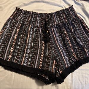 No Boundaries High Waist Black and Pink Shorts
